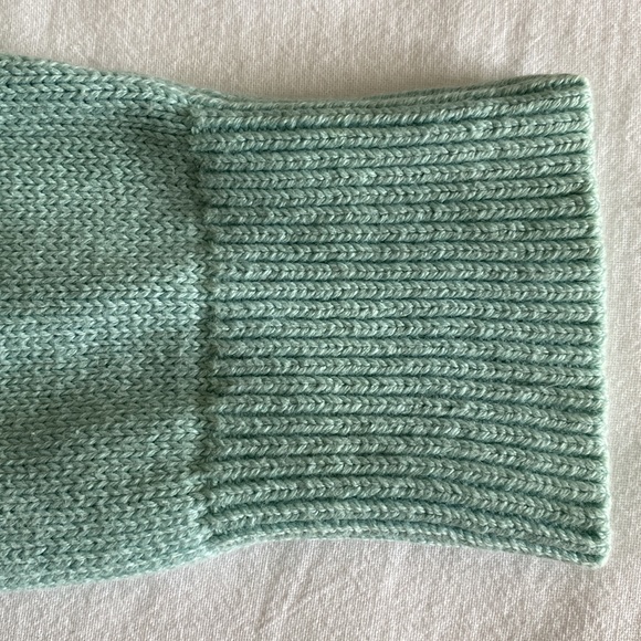 L. L. Bean long open front cardigan Robins Egg Blue, 100% cotton - Picture 8 of 12